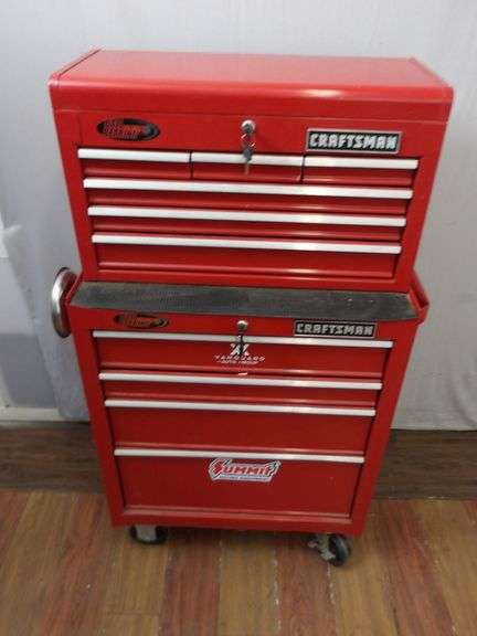 $$ NICE Craftsman 2-Tier Rolling Tool Chest w/TWO Sets of Keys AND CONTENTS!!! View additional photos! Excellent condition! All drawers work great! $$$ (RD)
