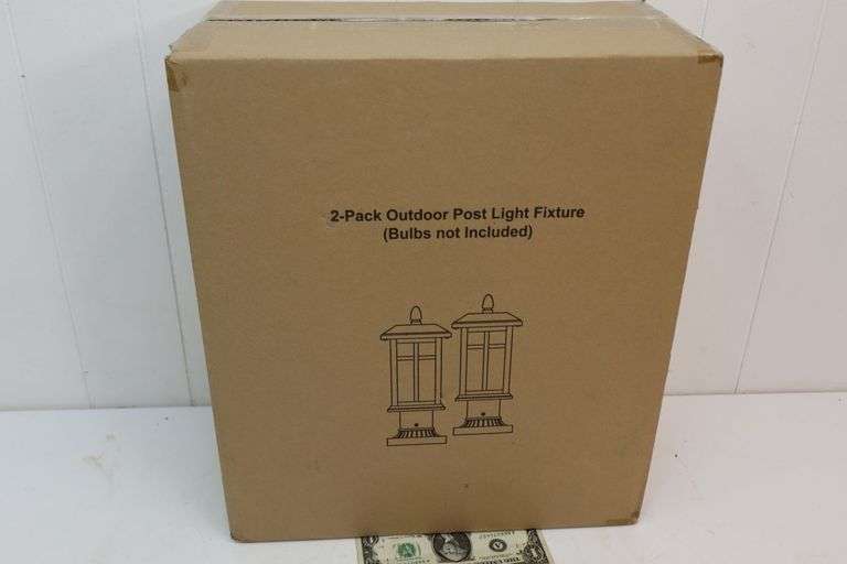 NEW Outdoor Post Light Fixture 2-PACK! (4A)