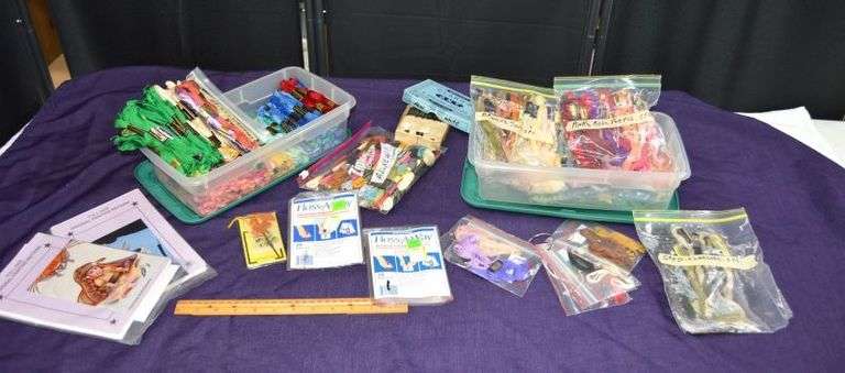 LARGE LOT OF EMBROIDERY THREAD