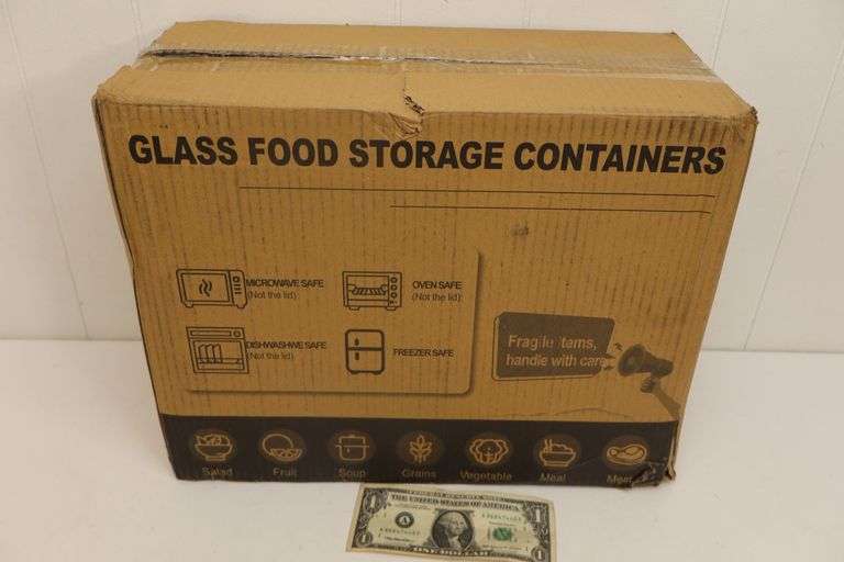 NEW 12-PACK of Glass Food Storage Containers! (2B)