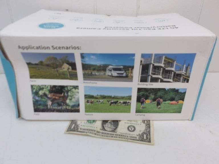 NEW 4G LTE Pan/Tilt Smart Solar Security Camera 2-PACK! Black. (1B)