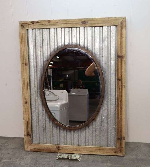 Nice Large Rustic Farmhouse Wall Mirror! (PW)