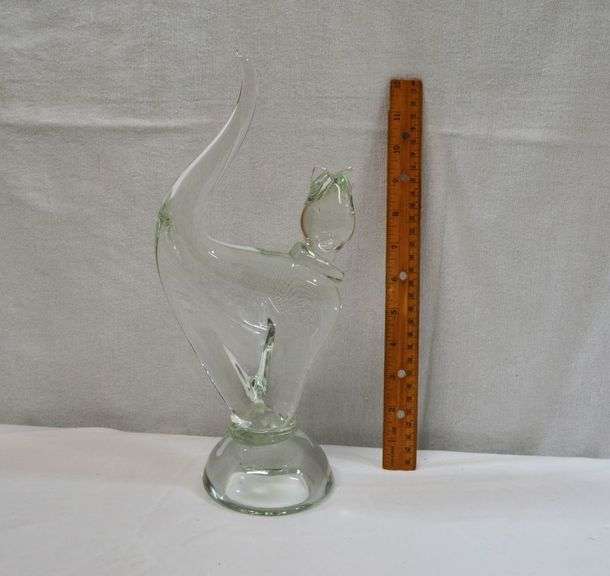 HEAVY, CLEAR CAT STATUE