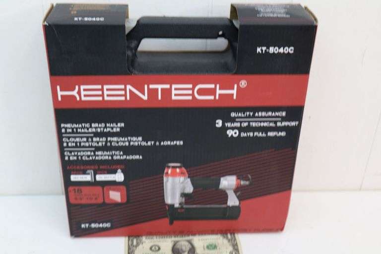 NEW KeenTech Pneumatic Brad Nailer Kit! (12C)