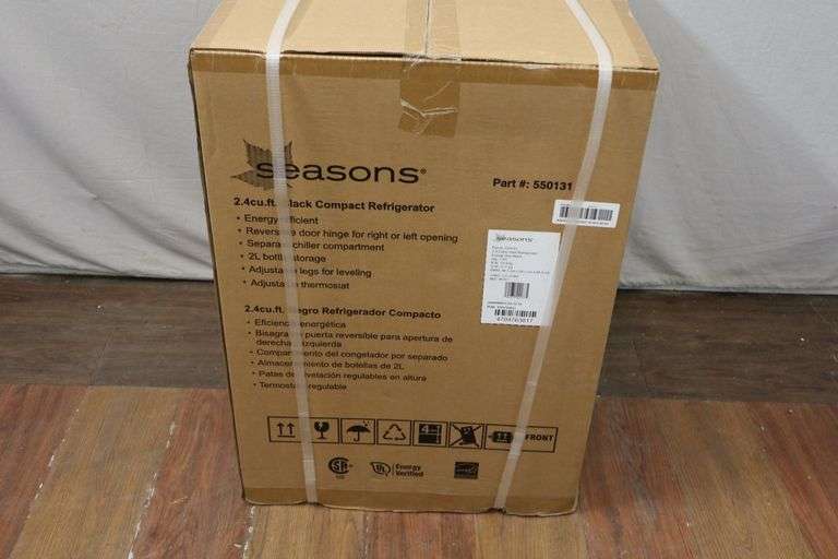 $ NEW Seasons 2.4 cu ft Mini Fridge! (RD)