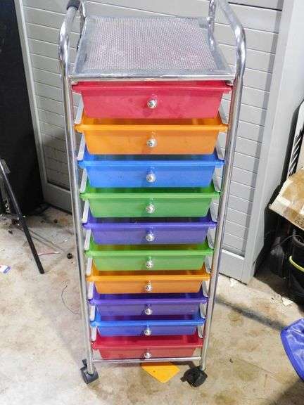 Metal and Plastic-- Rolling Organizer