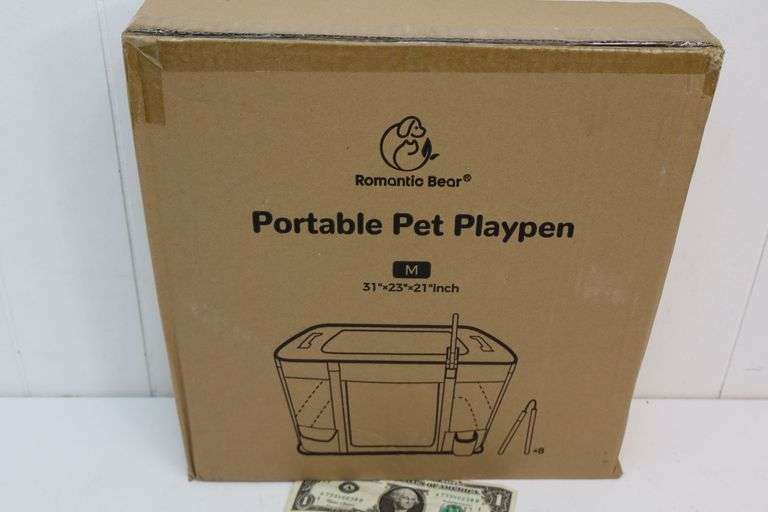 NEW Romantic Bear Portable Pet Playpen! (6D)