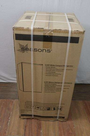 $ NEW Seasons 3.3 cu ft Mini Fridge! (RD)