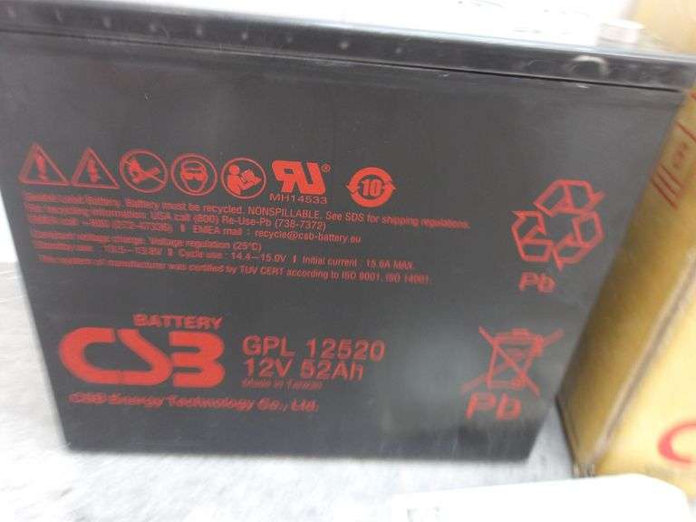 $ NEW CSB GP12520 12V 52ah Sealed Lead Acid Battery! (4C)