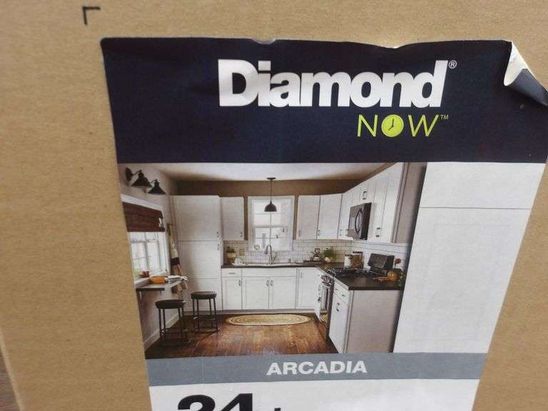 NEW Arcadia 24-Inch Diagonal Wall Cabinet! (RD)