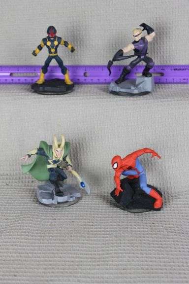 CASH ONLY Four Very Clean  Disney  Action Figures  (L2-2 Basket)