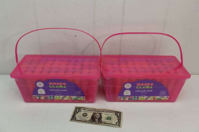 NEW Lot of TWO Mondo Llama 50-COUNT Sidewalk Chalk Sets! (3E)