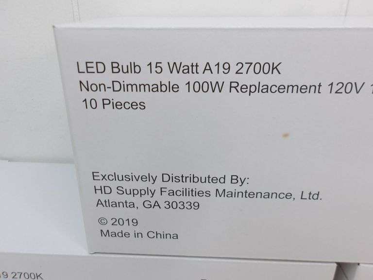 NEW Lot of FIVE 10-Count Packs of 100W LED Replacement Light Bulbs! (8B)