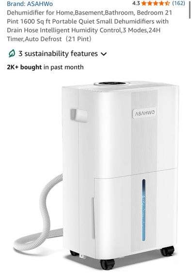 NEW 1600sq ft Dehumidifier! (8A)