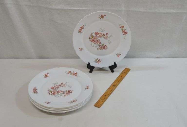 VINTAGE ARC ARCOPAL PLATES. A FEW HAVE CHIPS ON THE RIM