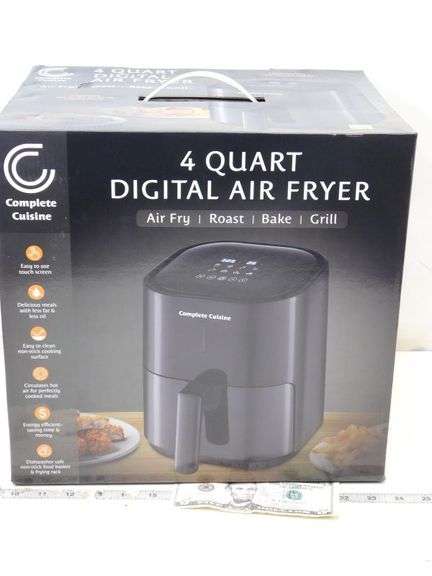 Complete Cuisine -- 4 Quart Digital Air Fryer- New in  Box-