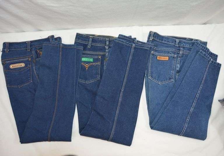 BRAXTON STRETCH JEANS, SIZE 6 SHORT & BON JOUR, SIZE 5/6. I BELIEVE THESE HAVE BEEN TAKEN IN & COULD BE A SIZE 4