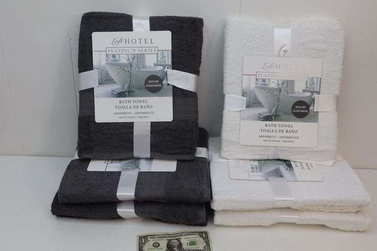 NEW Lot of SIX Loft Hotel Platinum Series Bath Towels! (4B)