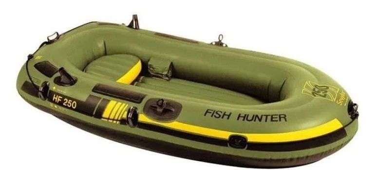 $$ NEW Sevylor Fish Hunter HF250 Inflatable Boat w/Oars! (10B)