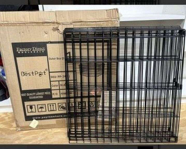 8 Pannel Pet Play Pen Black Coated 24" Tall 16' Long-No door/clips