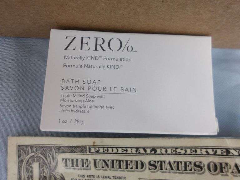 NEW 300-COUNT Case of ZERO 1oz Triple Milled Moisturizing Aloe Bar Soap! (4D)