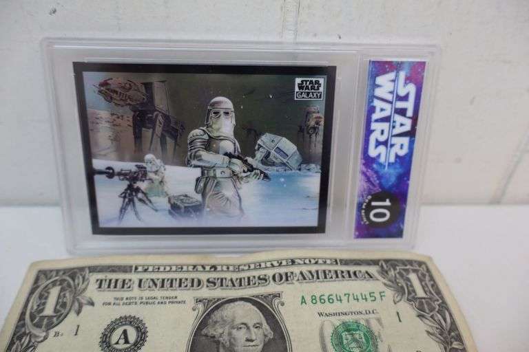 Graded 2022 Topps Star Wars Galaxy Snowtroopers Trading Card! (DC)