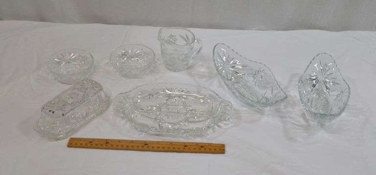 VINTAGE ANCHOR HOCKING BOWLS, BUTTER DISH & MORE