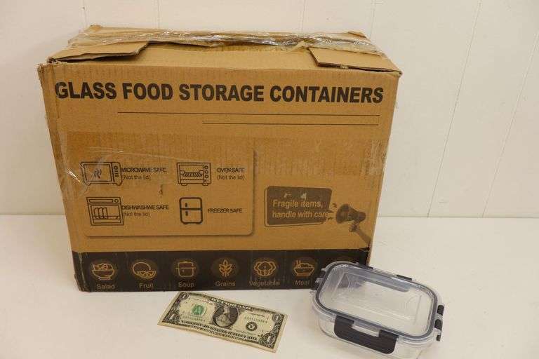 NEW 12-PACK of Glass Food Storage Containers! (2B)