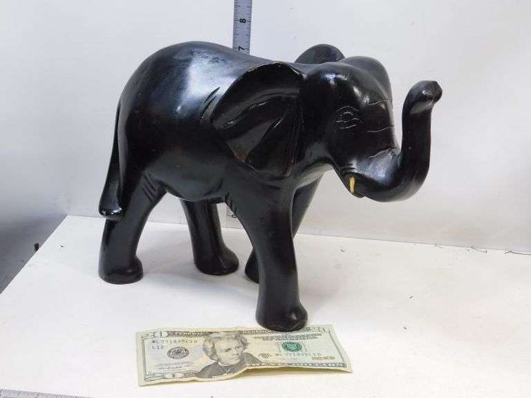 Hand Carved Elephant- Solid Wood