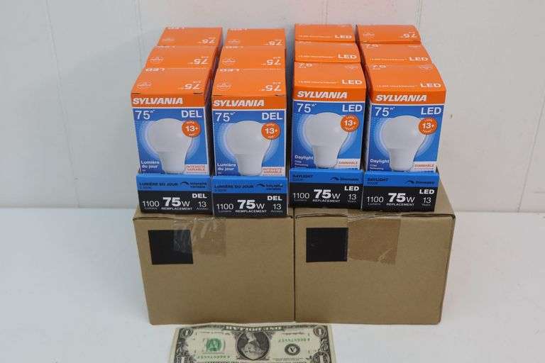 NEW Lot of TWO 6-Count Cases of Sylvania 75W LED Light Bulbs! (2E)
