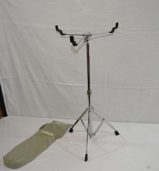 SNARE DRUM STAND, HAS A STICKER ON IT THAT SAYS MAYFLOWER LACEMAKING SUPPLIES