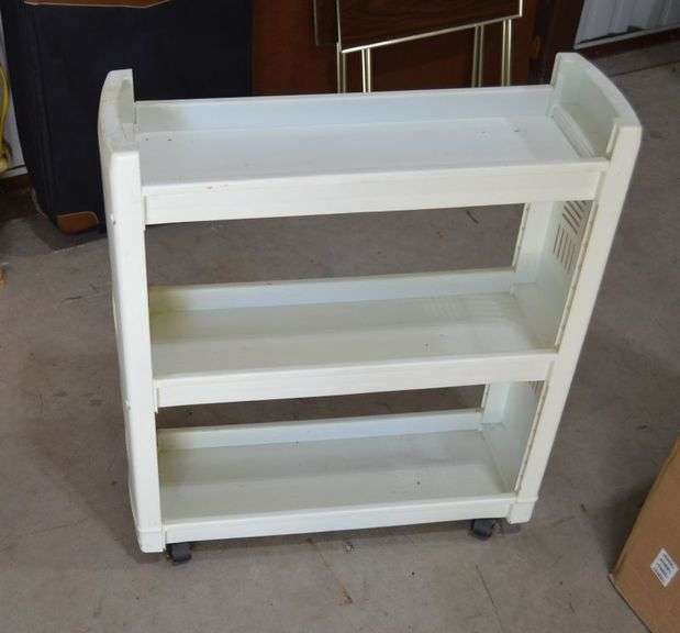 3-SHELF PLASTIC ROLLING CART
