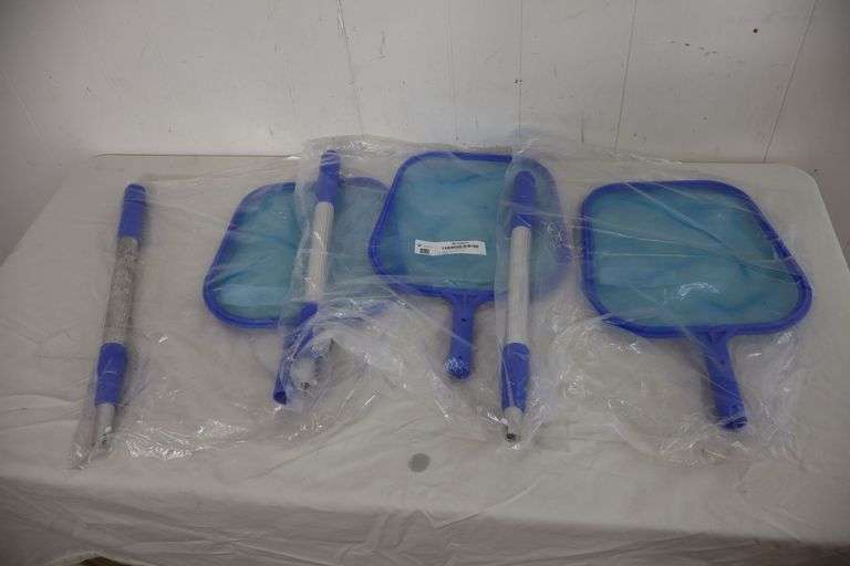 NEW Lot of THREE Pool Skimmers w/Extendable Poles! (14B)