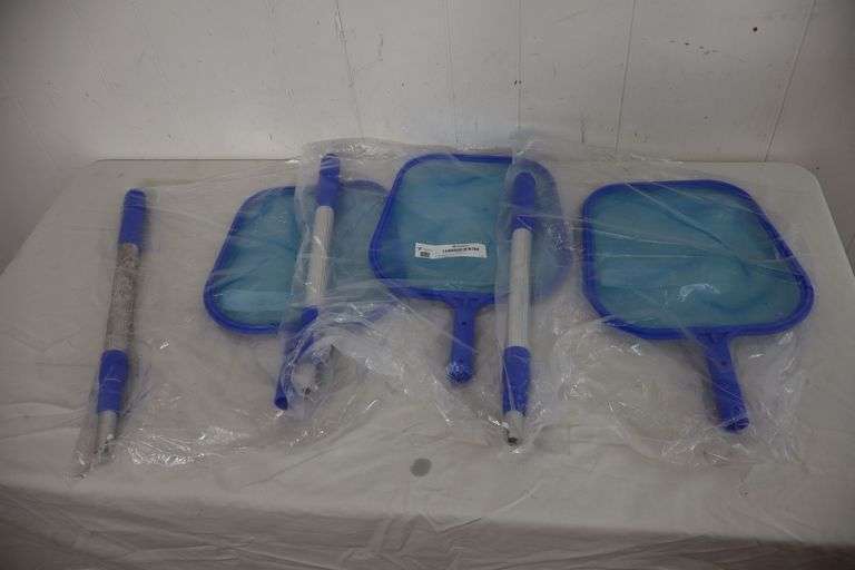 NEW Lot of THREE Pool Skimmers w/Extendable Poles! (14B)