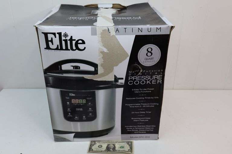 NEW Elite Platinum 8-Quart Multi-Function Digital Pressure Cooker! (7C)