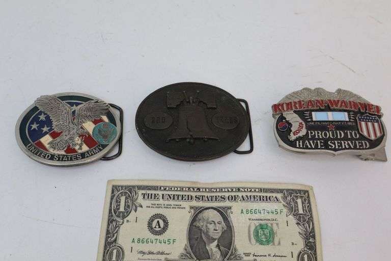 Neat Lot of Vintage Brass Belt Buckles! (9C)