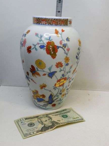 Vintage BERNARDDUAD & CO Limoges Pondichery Vase France- $ Rare