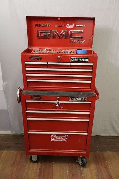 $$ NICE Craftsman 2-Tier Rolling Tool Chest w/TWO Sets of Keys AND CONTENTS!!! View additional photos! Excellent condition! All drawers work great! $$$ (RD)