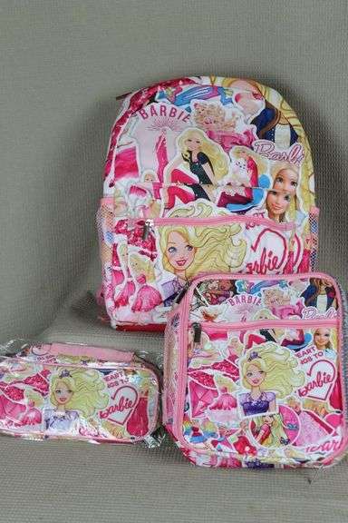 CASH ONLY Just In Time for School! New Barbie Backpack, Lunch Kit and Pencil Bag  (B1=1)