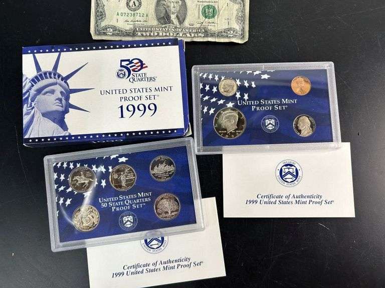 1999 United States Mint Proof Set-50 State Quarters Edition-