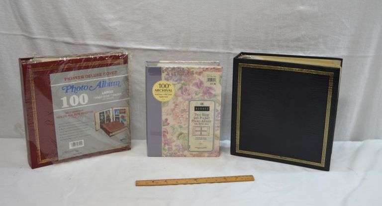 3 PHOTO ALBUMS, NEW. THEY LOOK LIKE THEY HAVE BEEN STORED FOR A WHILE