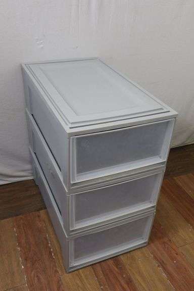 Set of THREE Large Stackable Underbed Storage Drawers! (RD)