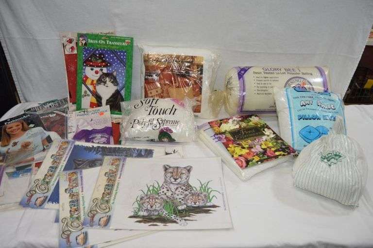 BATTING, PILLOW STUFFING & IRON ON TRANSFERS