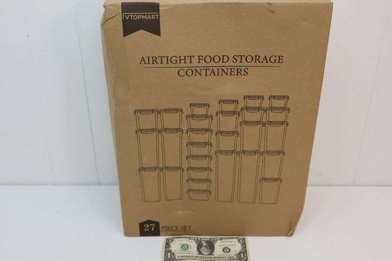 NEW 27PC Airtight Food Storage Container Set! Assorted sizes, as shown. (1A)