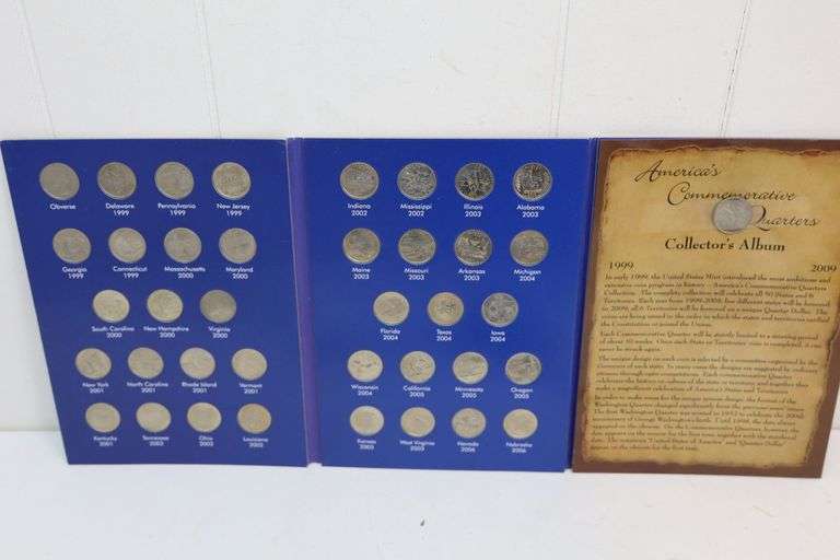 America's Commemorative Quarter Collector's Album! 1999-2009 FULL! (DC)