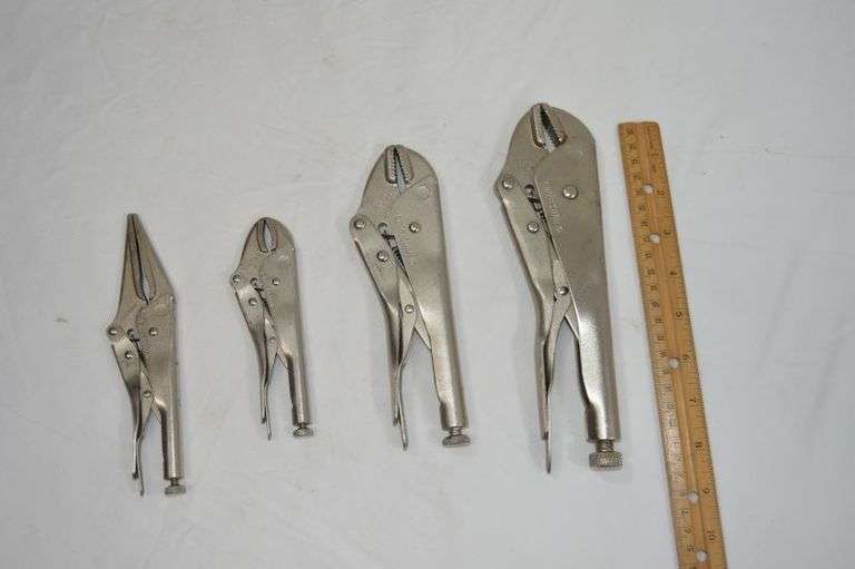 SET OF 4 VINTAGE CRAFTSMAN VISE GRIPS - 9 45341/45342/45343 & 45349