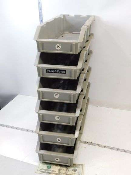 (6) Shop Hard Plastic Parts Containers-
