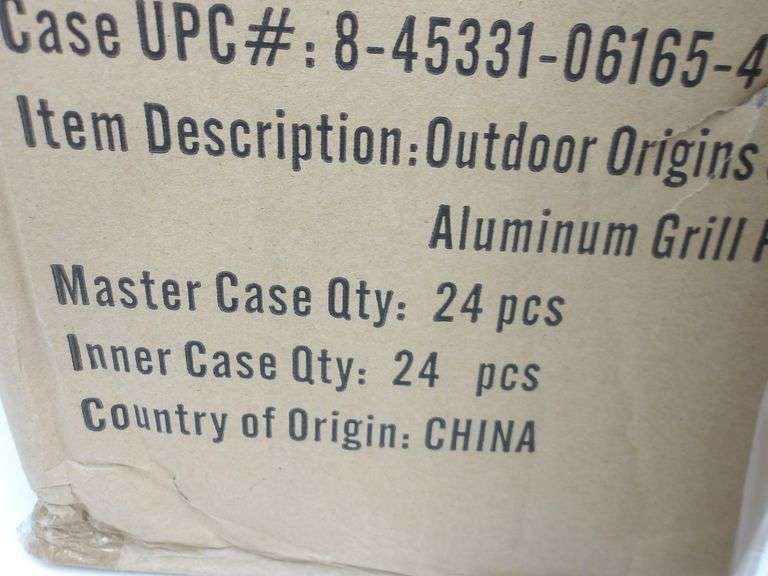 NEW Case of Outdoor Origins Aluminum Grill Pans! 24 Packs of 3! (4A)
