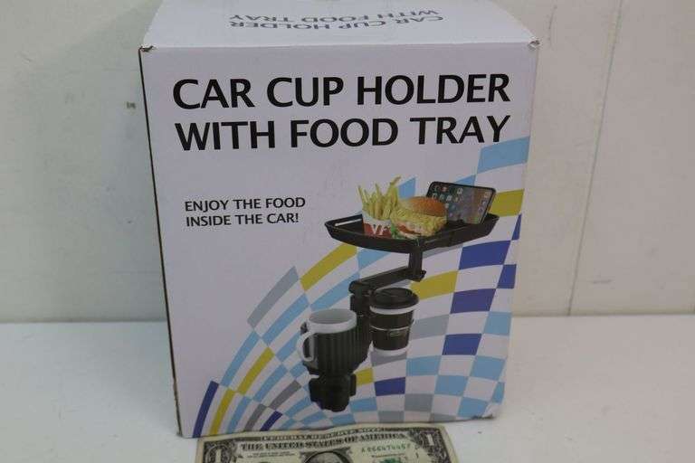 NEW Auto Cup Holder w/Food Tray! (12B)