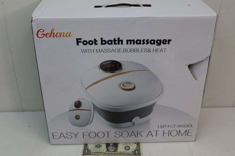 NEW Foot Bath Massager w/Bubbles & Heat! (4A)